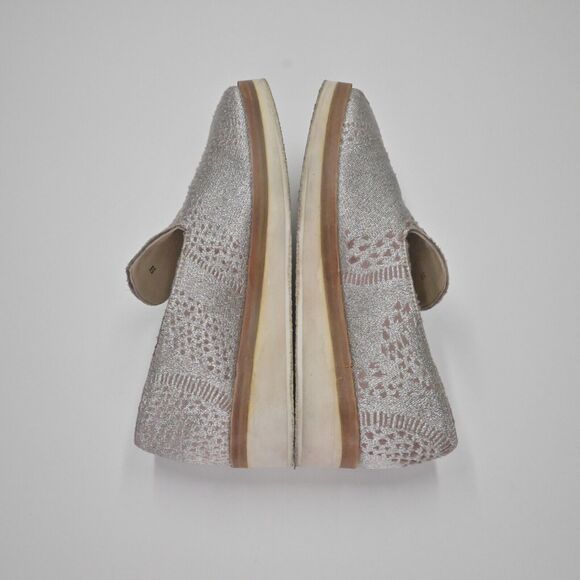 FREE PEOPLE Loafers Womens Size 38 Snake Eyes Print Velvet Platform Shoe Slip On - Picture 8 of 12